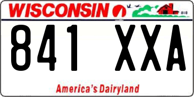 WI license plate 841XXA