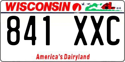 WI license plate 841XXC