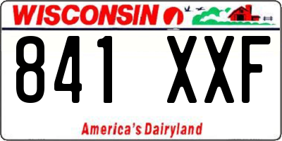 WI license plate 841XXF