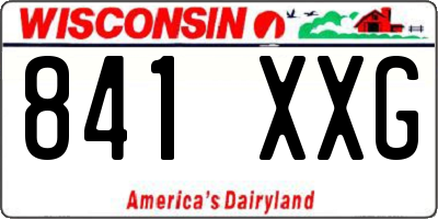 WI license plate 841XXG