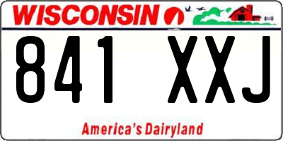 WI license plate 841XXJ