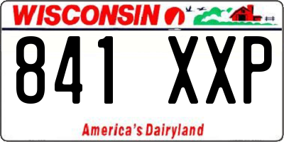 WI license plate 841XXP