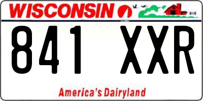 WI license plate 841XXR