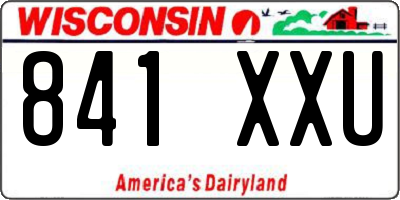 WI license plate 841XXU