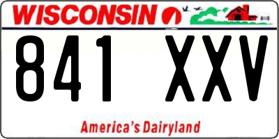 WI license plate 841XXV