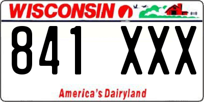 WI license plate 841XXX