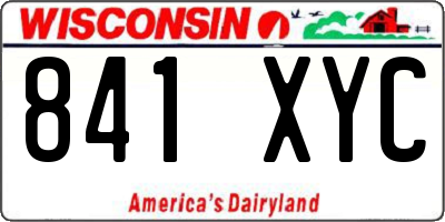 WI license plate 841XYC