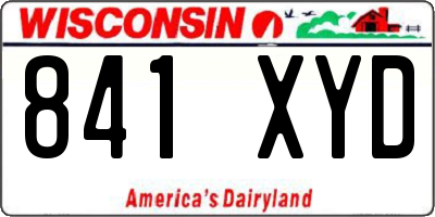 WI license plate 841XYD