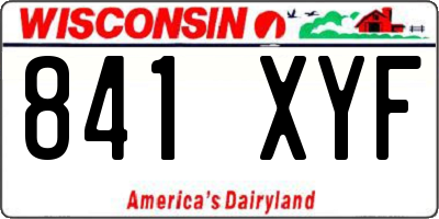 WI license plate 841XYF