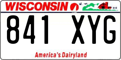 WI license plate 841XYG
