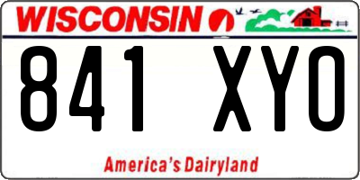 WI license plate 841XYO
