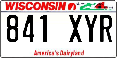 WI license plate 841XYR