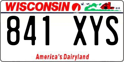 WI license plate 841XYS