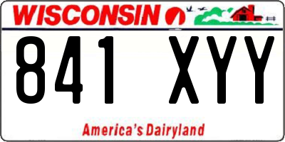 WI license plate 841XYY
