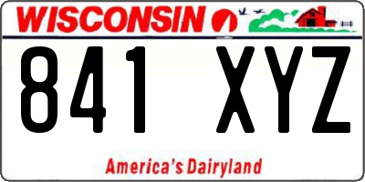 WI license plate 841XYZ