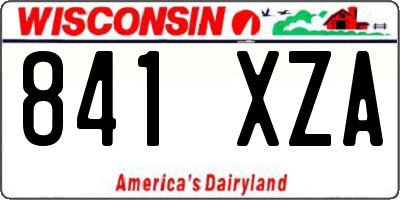 WI license plate 841XZA