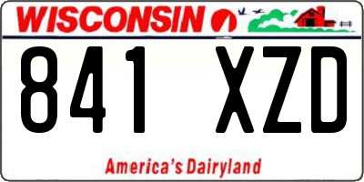 WI license plate 841XZD