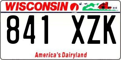 WI license plate 841XZK