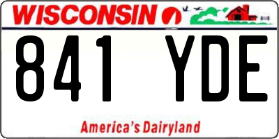 WI license plate 841YDE