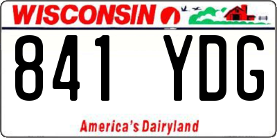 WI license plate 841YDG