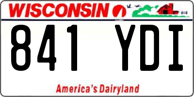 WI license plate 841YDI