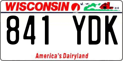 WI license plate 841YDK