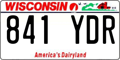 WI license plate 841YDR