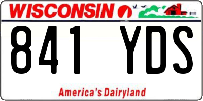WI license plate 841YDS