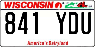 WI license plate 841YDU