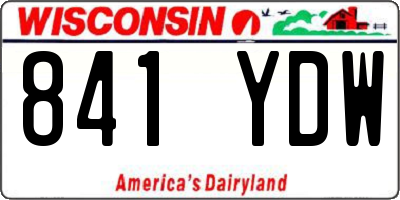 WI license plate 841YDW