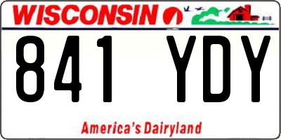 WI license plate 841YDY