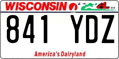WI license plate 841YDZ