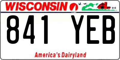 WI license plate 841YEB