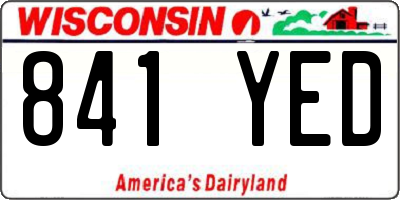 WI license plate 841YED