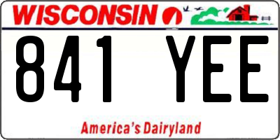 WI license plate 841YEE