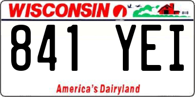WI license plate 841YEI