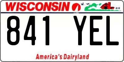 WI license plate 841YEL