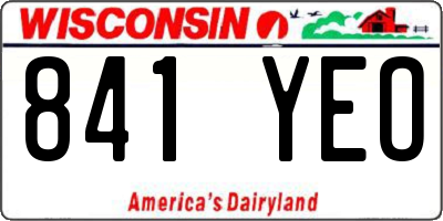 WI license plate 841YEO