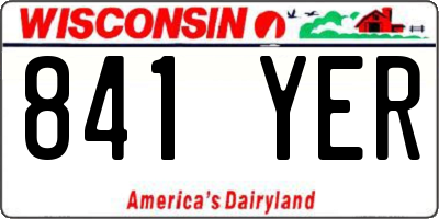 WI license plate 841YER