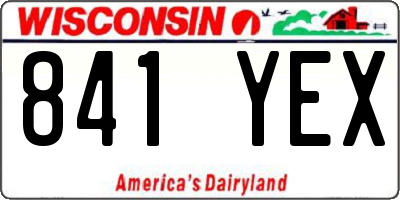WI license plate 841YEX