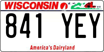 WI license plate 841YEY