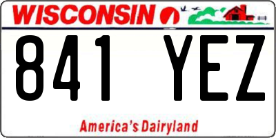 WI license plate 841YEZ