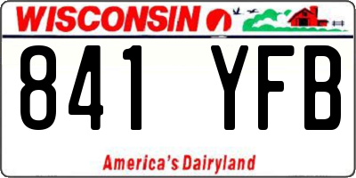 WI license plate 841YFB