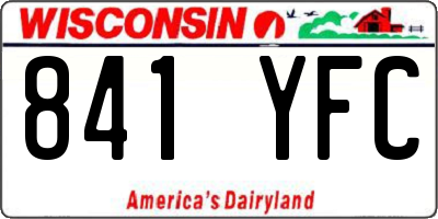 WI license plate 841YFC