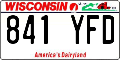 WI license plate 841YFD