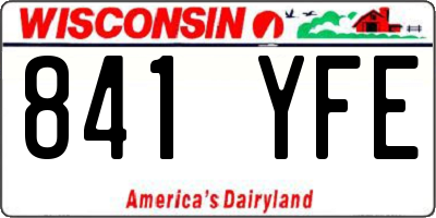 WI license plate 841YFE