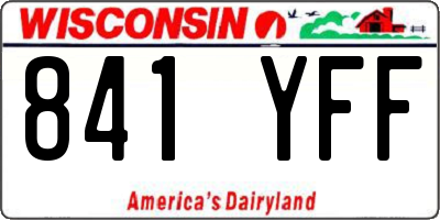 WI license plate 841YFF