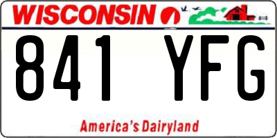 WI license plate 841YFG