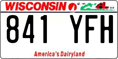 WI license plate 841YFH
