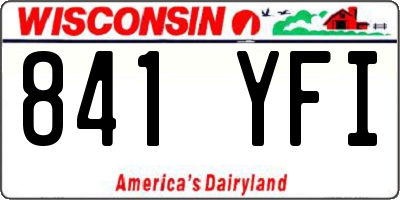 WI license plate 841YFI